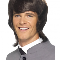 60s Male Mod Wig Brown
