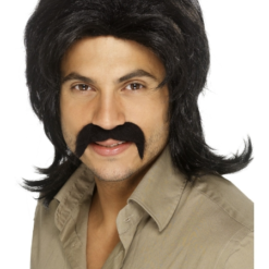 70s Retro Black Mens Wig