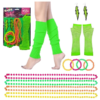80s Neon Green Accessories Set