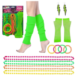 80s Neon Green Accessories Set