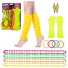 80s Neon Yellow Accessories Set
