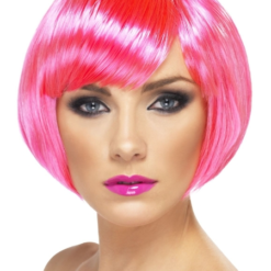 Babe Short Neon Pink Wig