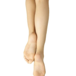Capezio Basic Studio Footed Fishnet Seamless Womans Tights Carmel