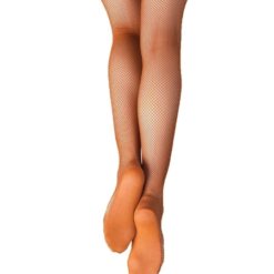 Capezio Professional Fishnet Seemless Footed Tights Womans Toffee