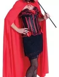Devil Long Cape With Hood Adult