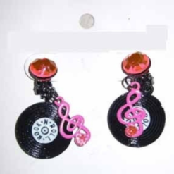 Fabulous 50s Record Earrings