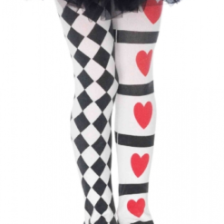 Footed Harlequin Stockings Girls