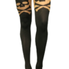 Footed Skull Faux Stockings