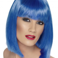Glam Blunt Short Blue Wig