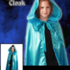 Hooded Satin Kids Blue Cape