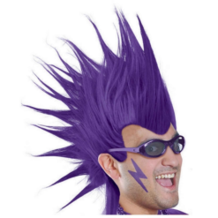 Mohawk Wig Spiky Purple