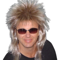 Mullet Poita Spiky Two Tone Wig