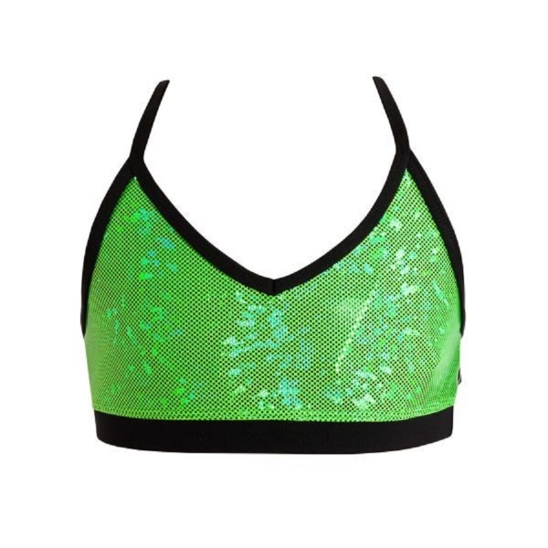 Paris Crop Top Girls Lime Green 1 Paris Crop Top Girls Lime Green