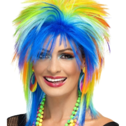 Punk Rainbow 80s Wig