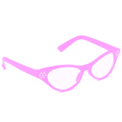 Rhinestone Glasses Pink